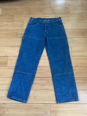 Dickies Mens 32x30 Double Knee Carpenter Jeans Relaxed Fit Denim Work Pants Blue